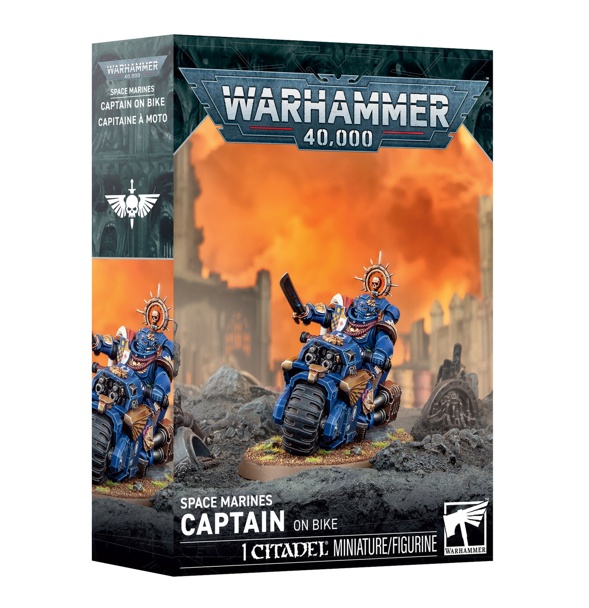Warhammer 40K Space Marines Captain on Bike - Preorder