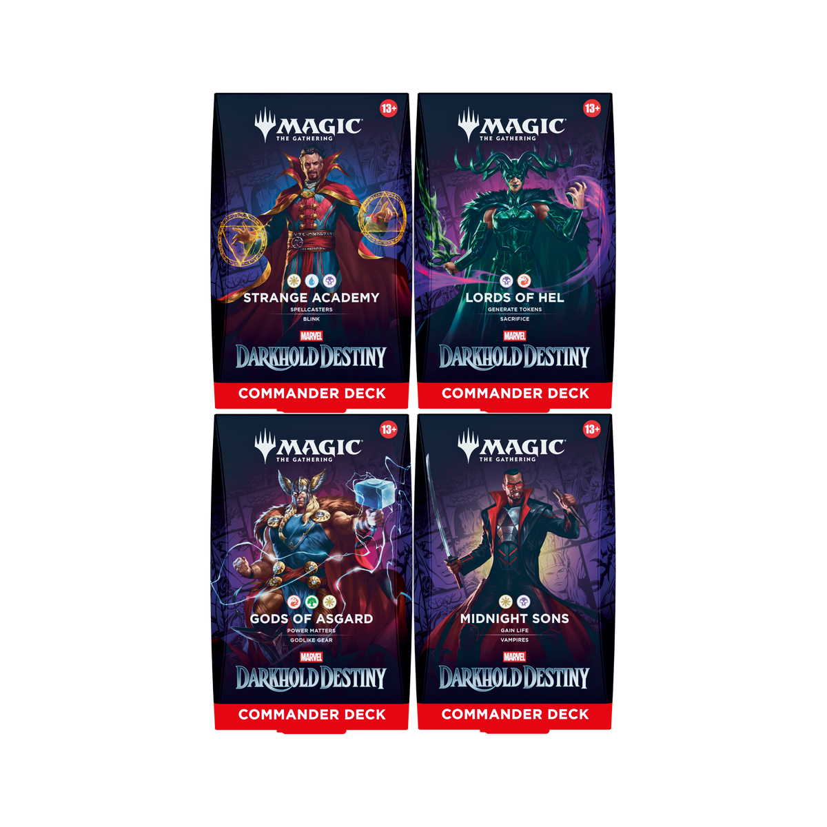 Marvel Darkhold Destiny Commander Deck Set of 4