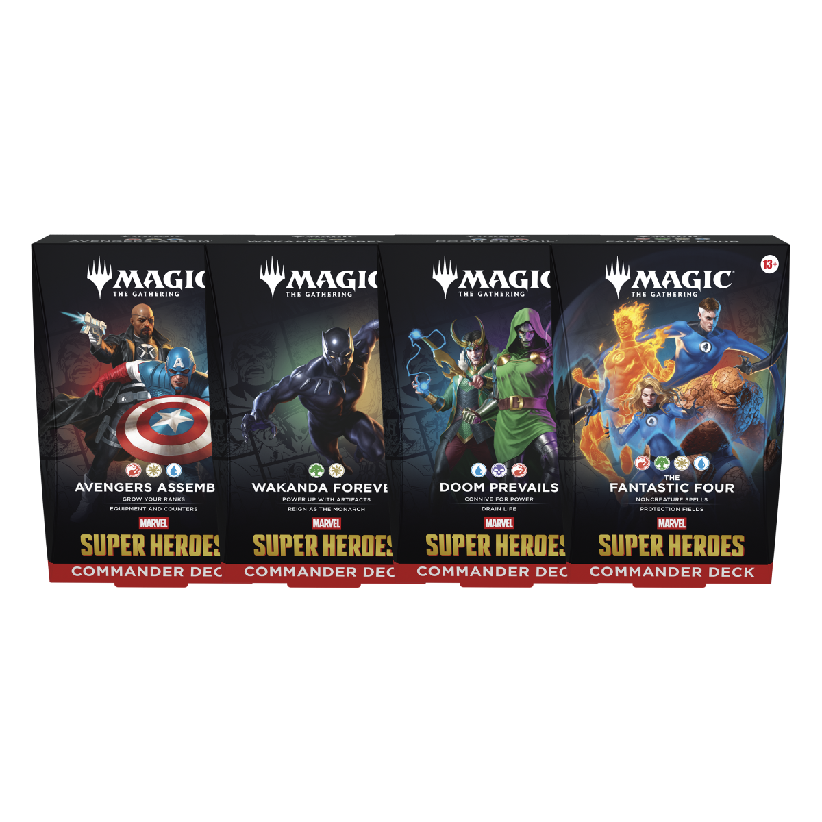 Marvel Super Heroes Commander Deck Set of 4