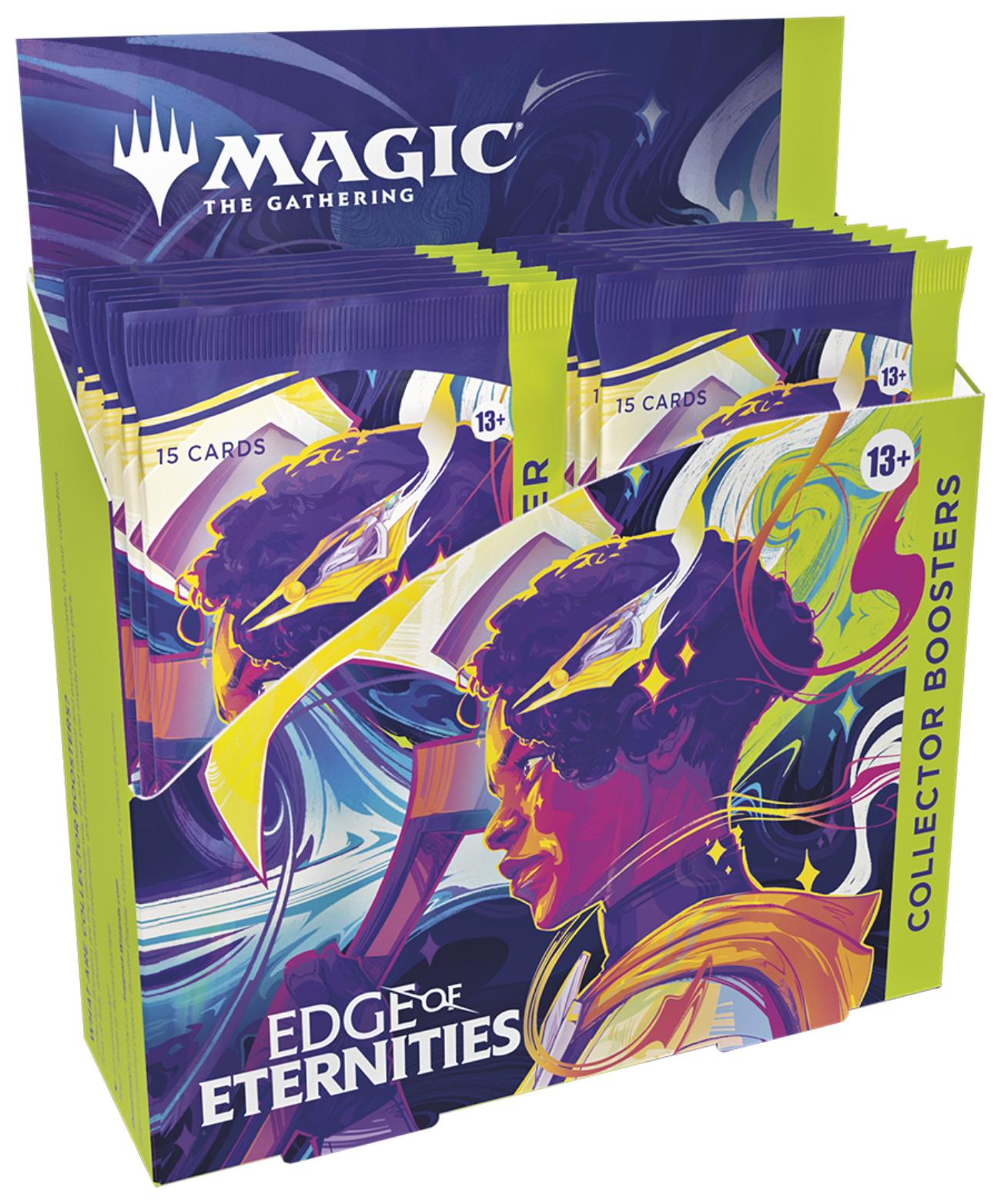 Is there serialized cards in edge of eternities collector booster boxes