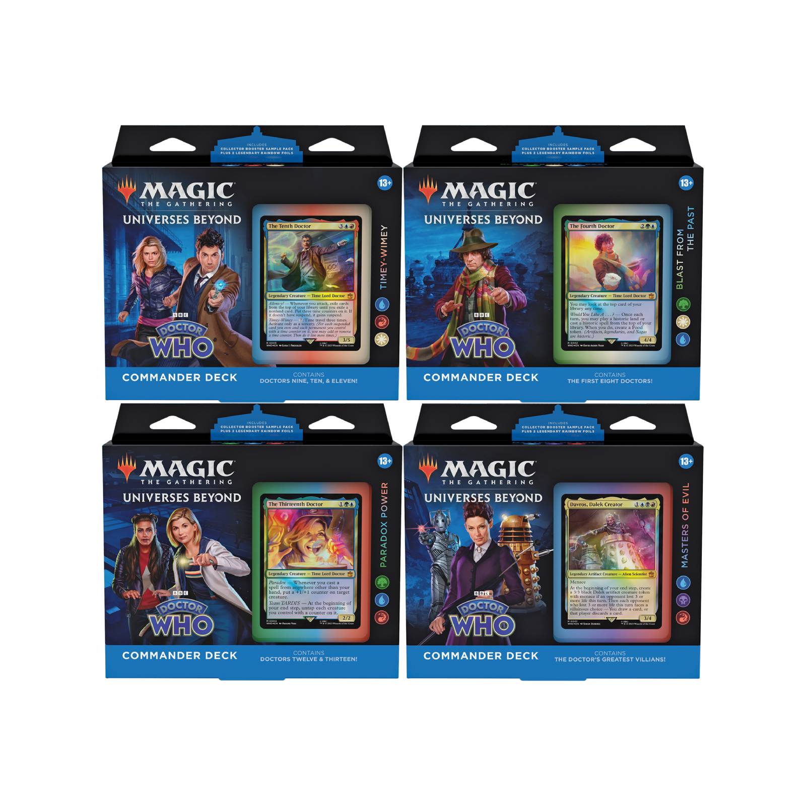 Magic the Gathering Doctor Who Commander Deck Display